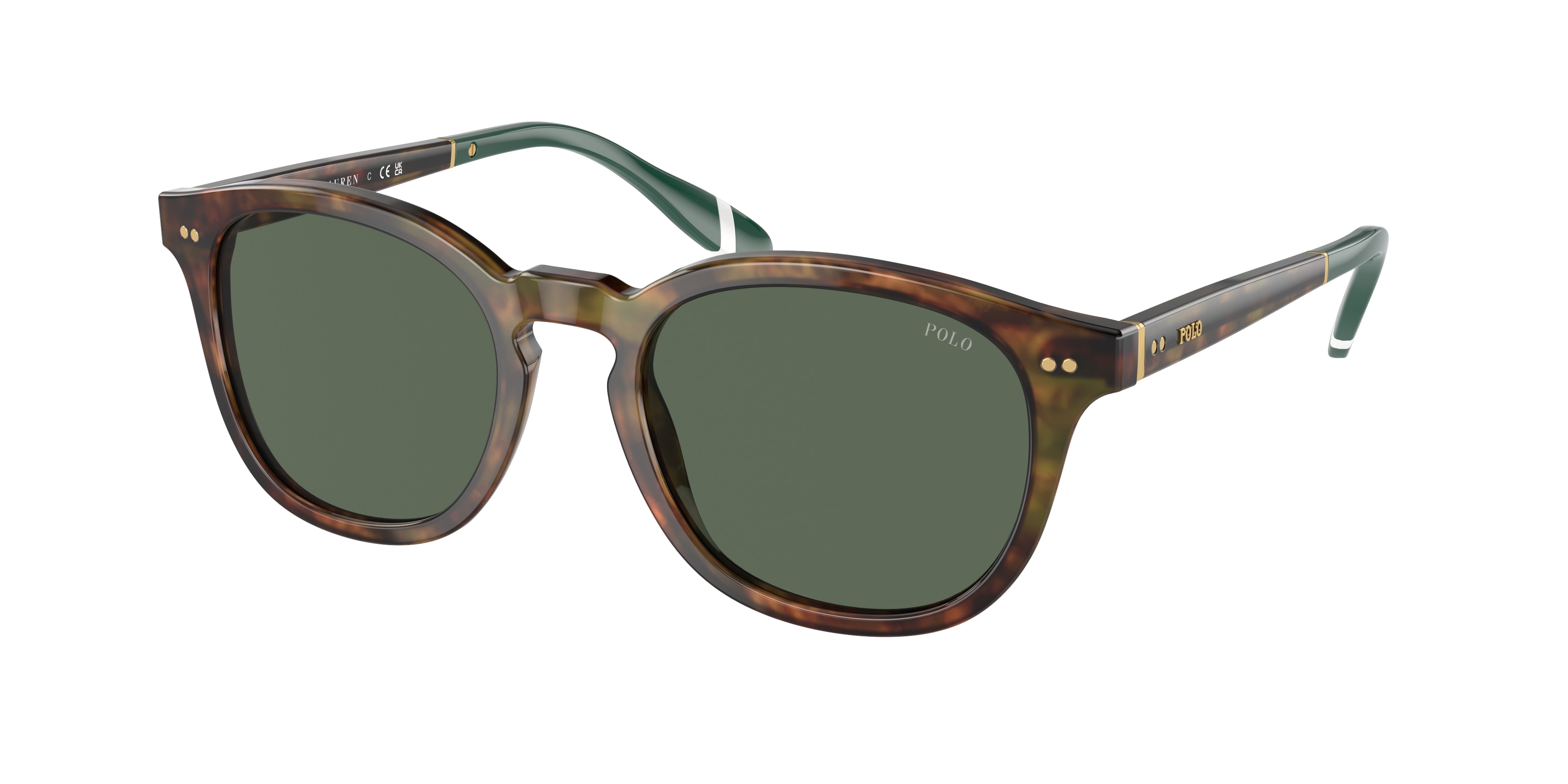 Polo Ralph Lauren Herren PH4206 501771 Sonnenbrillen Acetat SchildkröTe GrüN Pantos Normal-image